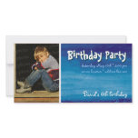 David's Birthday Party Photo Invitation Customized Photo Card
