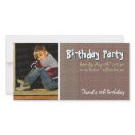David's Birthday Party Photo Invitation Photo Card