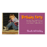 David's Birthday Party Photo Invitation Photo Greeting Card