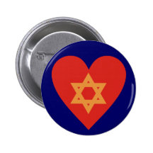 Davidsstern Herz heart Solomon's seal Anstecknadel