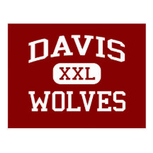 Davis - Wolves - High School - Davis Oklahoma Postcards