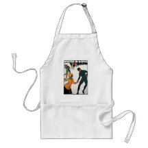 Davos Switzerland Winter Vintage Travel Art Apron
