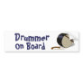 Davul Tupan Drummer On Board Bumper Sticker