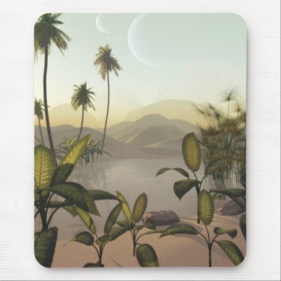 Dawn at the  Oasis Mouse Mat by Graham_Conrad