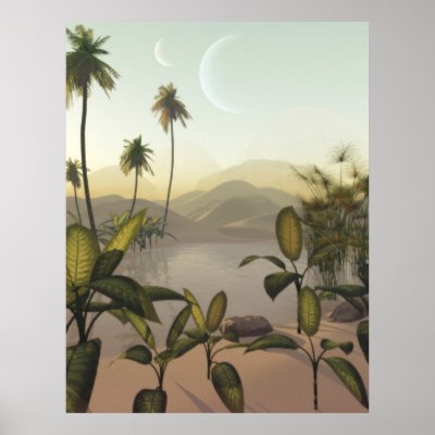 Dawn at the  Oasis Print by Graham_Conrad