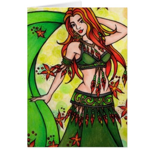 Dawn Belly Dancer Greeting Card