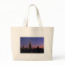 Dawn: Empire State Building still lit up Pink 03 Canvas Bags