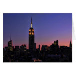 Dawn: Empire State Building still lit up Pink 03 Cards