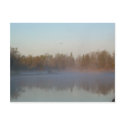 Dawn Fog over Mississippi river postcards