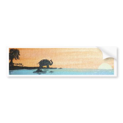 Dawn Of Peace_ElephantOfferingPrayers_AnjaliSanghi Bumper Stickers by TogetherArts