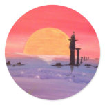 Dawn of Peace_Peacock_Anjali Sanghi Round Sticker