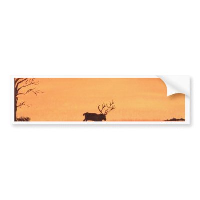 Dawn of Peace_Reindeer_Anjali Sanghi Bumper Sticker by TogetherArts
