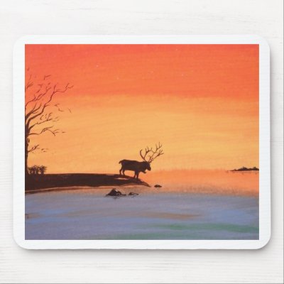 Dawn of Peace_Reindeer_Anjali Sanghi Mouse Pads by TogetherArts