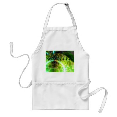 Dawn of Time – Lime & Gold Emerge Apron by DianeClancyFractals