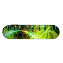 Dawn of Time – Lime & Gold Emerge Skate Board
