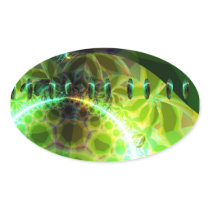 Dawn of Time – Lime & Gold Emerge Oval Stickers