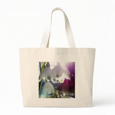 Dawn Snowdrops Canvas Bags by NZPhotography