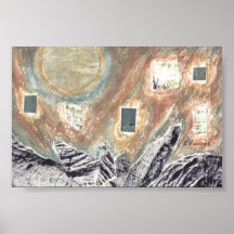 Day and Night Abstract Landscape Print