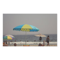 Day At The Beach Rectangle Stickers