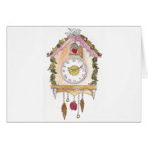 Day Fifty two - Cuckoo Clock Greeting Card