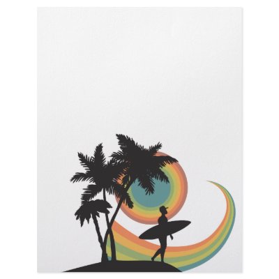 day of surfing vector design personalized letterhead by doonidesigns