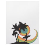 day of surfing vector design letterhead