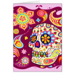Day of the Dead Card Sugar Skull Art