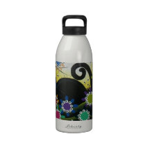 Day Of The Dead, Cat, Liberty Water Bottle