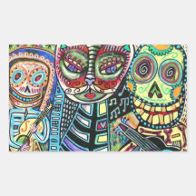 Day Of The Dead Cat Serenade Sticker