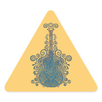 Day of the Dead Guitar Triangle Sticker