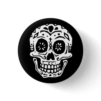 Day Of The Dead Skull 2 Pin by kp13art