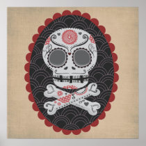 Day of the Dead Skull Día de los Muertos calaveras Posters