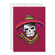 Day of the Dead Skull Personalized Invitation