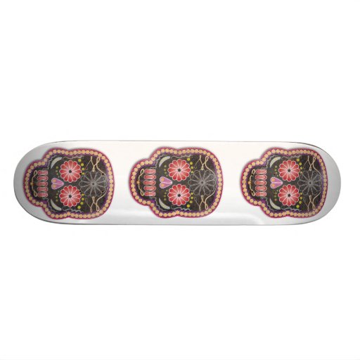 Day of The Dead Skulls Skate Deck