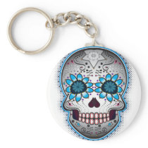 Day Of The Dead Sugar Skull Keychains