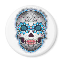 Day Of The Dead Sugar Skull Fridge Magnets