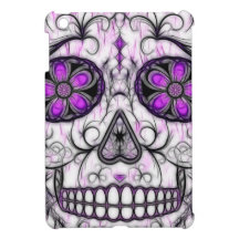 Day of the Dead Sugar Skull - Pink & Purple 1.0 iPad Mini Cases