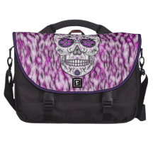 Day of the Dead Sugar Skull - Pink & Purple 1.0 Laptop Bag