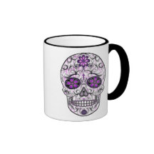 Day of the Dead Sugar Skull - Pink & Purple 1.0 Coffee Mug