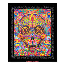 Day of the Dead Sugar Skull Print or Poster posters