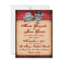 Day of the Dead Sugar Skull Wedding Invitations