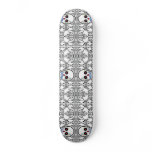 Day of the Dead Sugar Skull - White and Black Skate Deck
