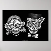 Day of the Dead Sugar Skulls Print or Poster