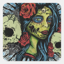 Day of the Undead Square Sticker