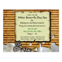 Day Spa Custom Promotional Postcards