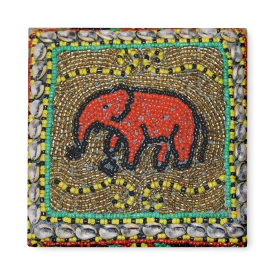 Dayak Elephant Native Tribal Art Magnets by Rebecca_Reeder