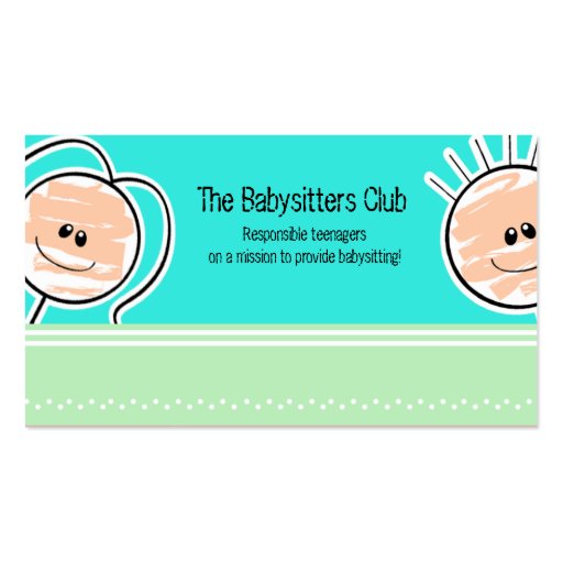 Babysitting Business Cards, 1,000 Business Card Templates