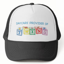 Daycare Provider of Twins Blocks Mesh Hats