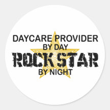 Daycare Provider Rock Star Sticker
