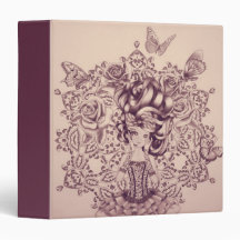Daydream Pencil Illustration 3 Ring Binder